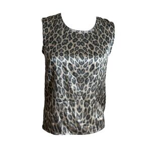 LOYD/FORD Palm Springs Silk Leopard Print Tank Keyhole Back Hook Closure Size 4